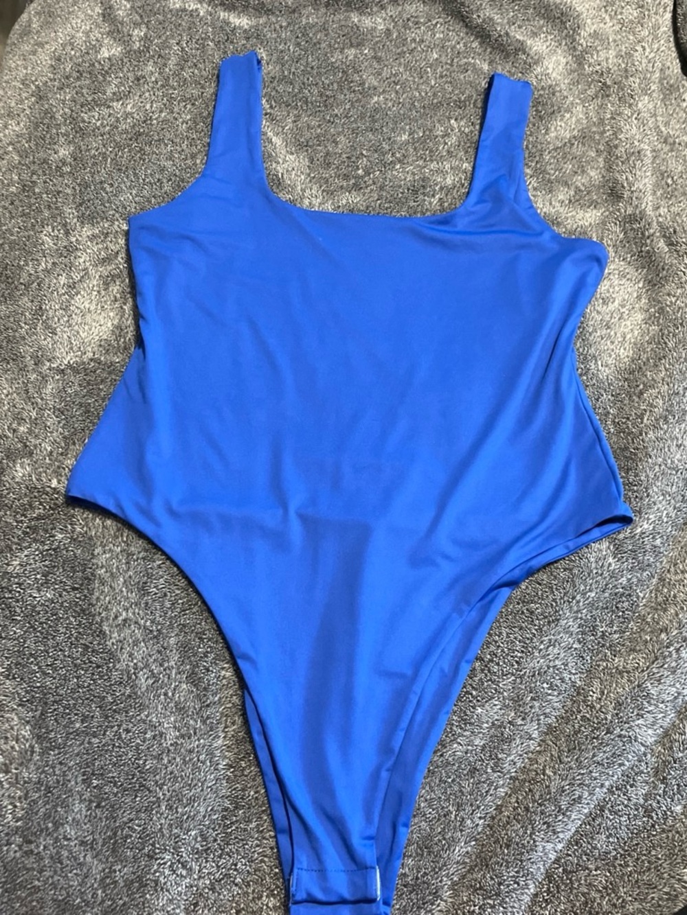 Kids Blue One-Piece Swim Suit - Classic Scoop Neck